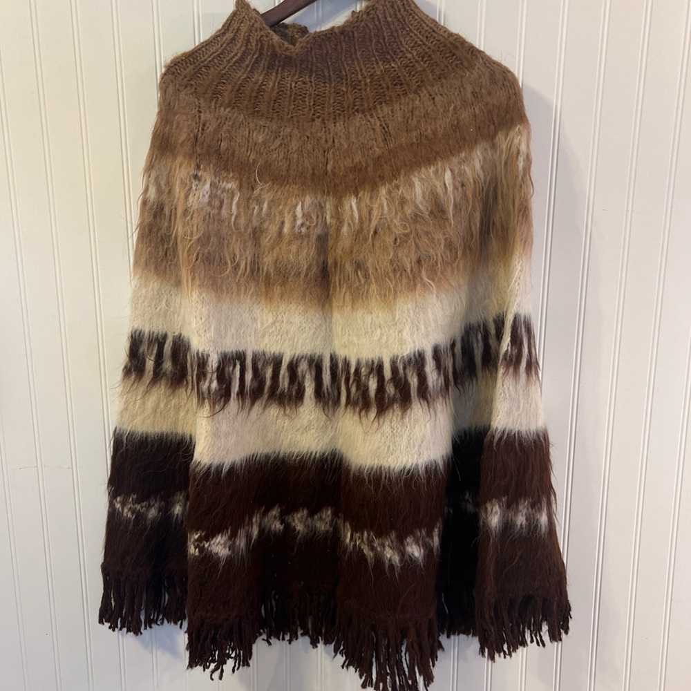 Unique Turtleneck Poncho Women’s Alpaca? One Size Warm Winter Fall